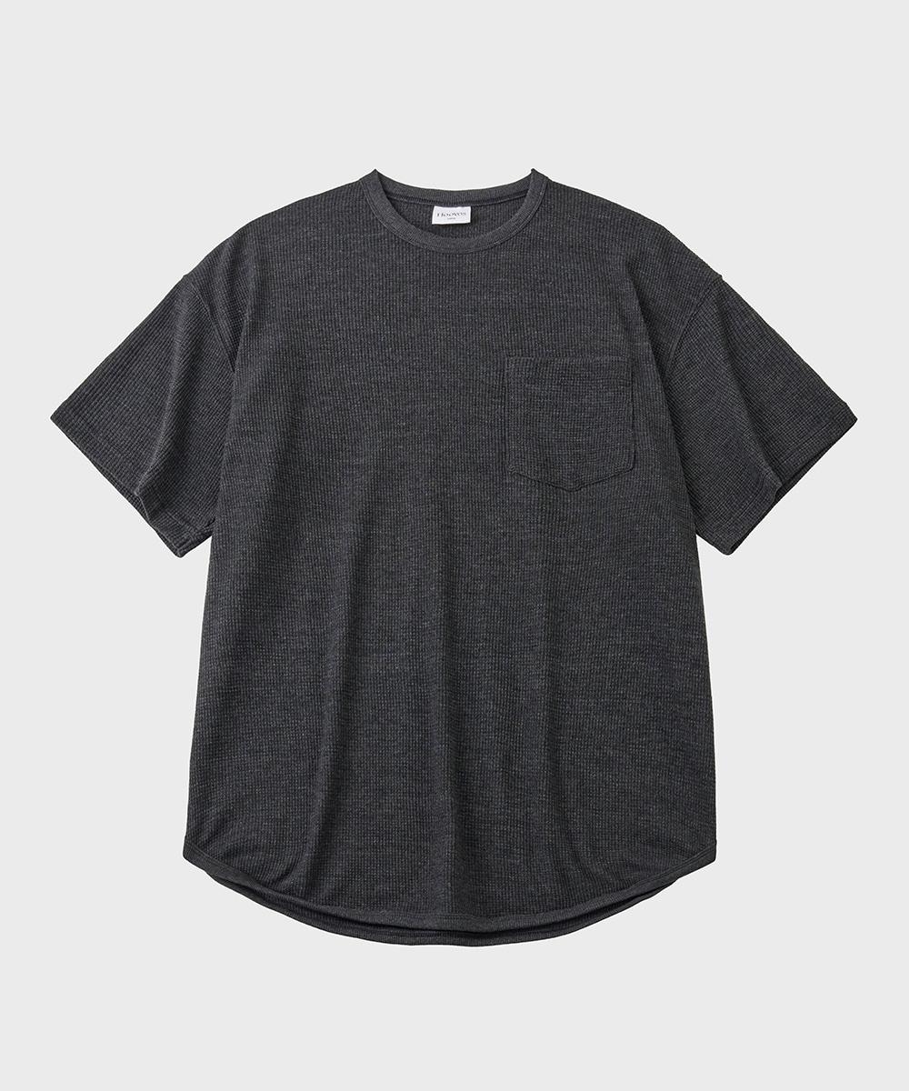 Waffle Rounding Pocket 1/2 Tee [Charchol]