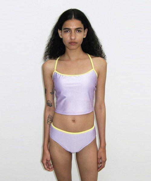 COLOR BLOCK GLITTER BIKINI (lavender)