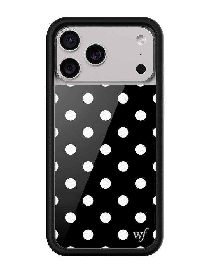 Wildflower Polka Dot | Black and White iPhone Case
