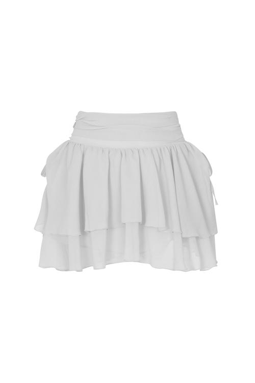 MAGNOLIA FRILL SKIRT white