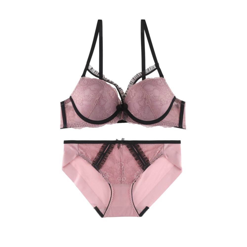 섹시쿠키 트와일라잇 브라 / 팬티세트 핑크브라 (기본끈포함)