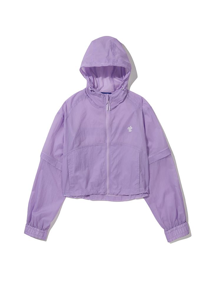 2 WAY SLEEVE CROP WINDJACKET - PURPLE