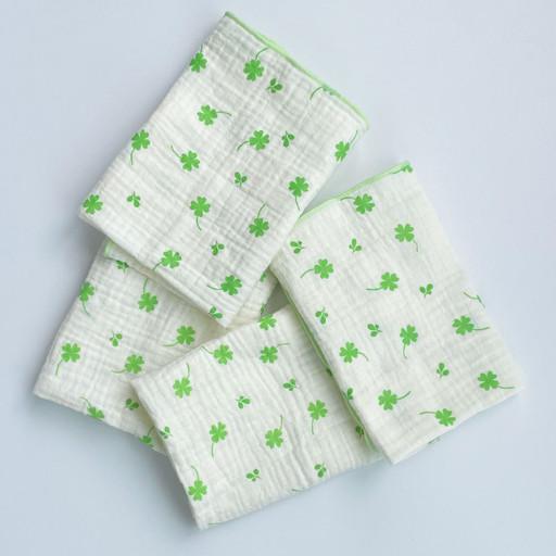 🍀네잎클로버 면손수건 손수건스카프 수능선물