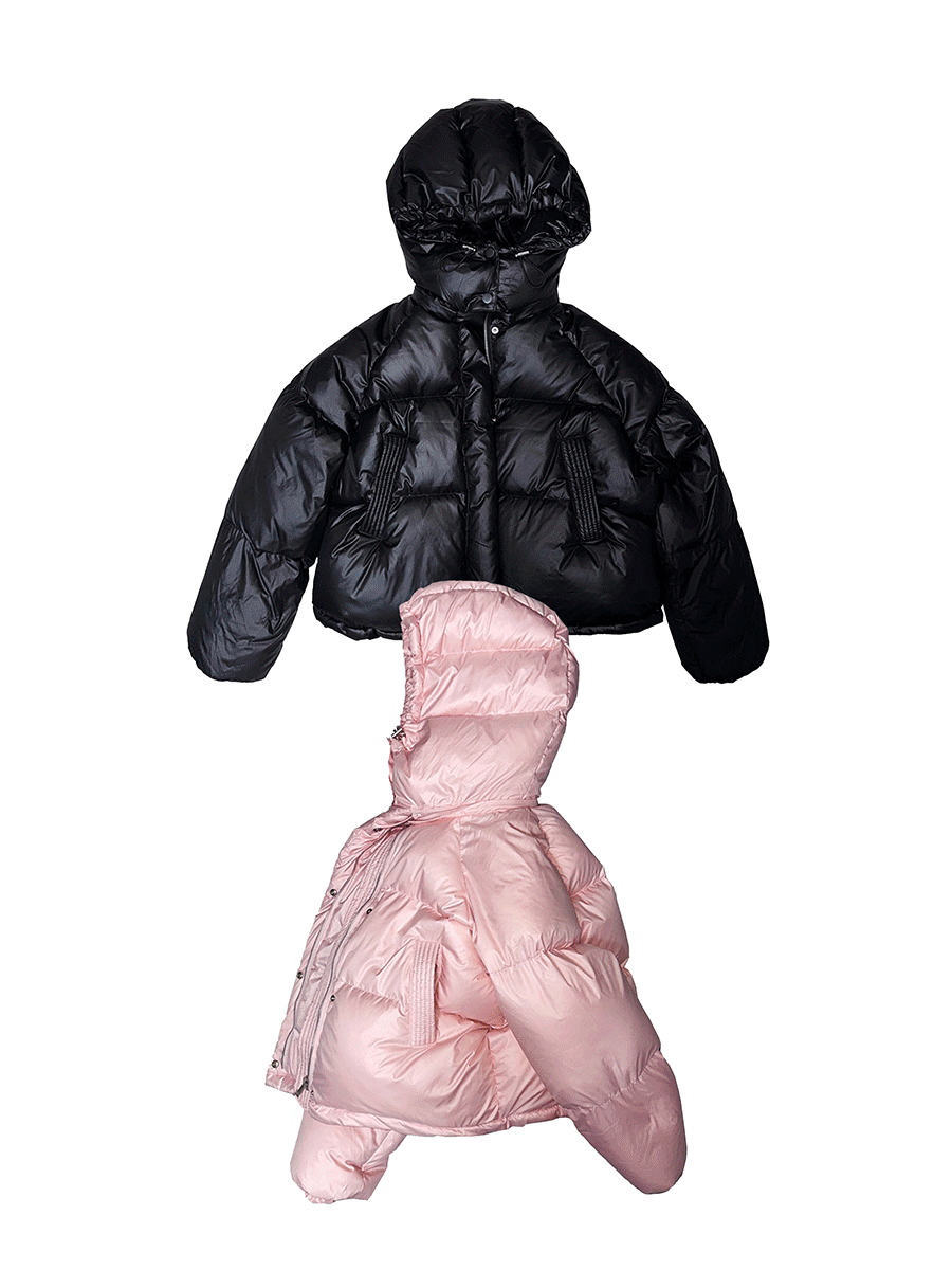 Duck down hoodie puffer