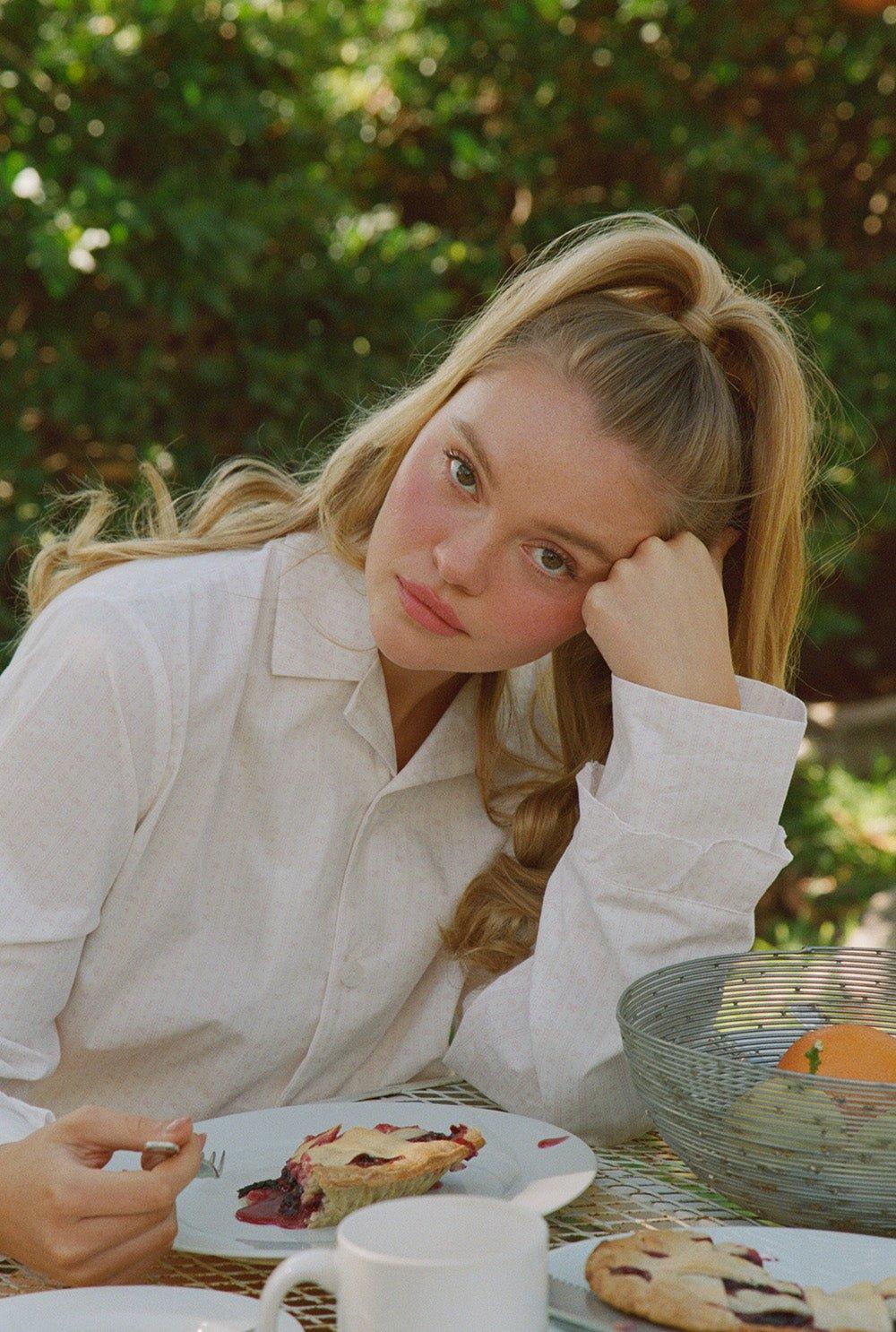 Cotton pajama shirt