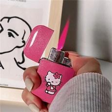 핑크 고양이 귀여운 라이터 케이트 고양이 라이터 핑크 불꽃