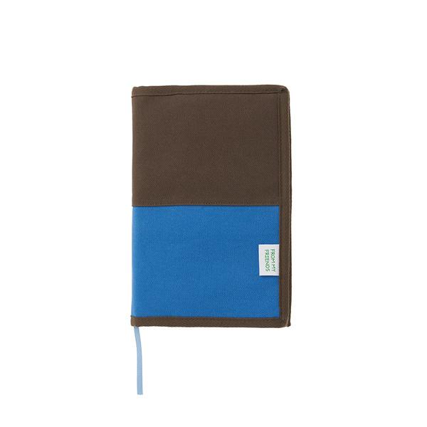 투톤 프레임 북커버 ( 브라운&블루 )