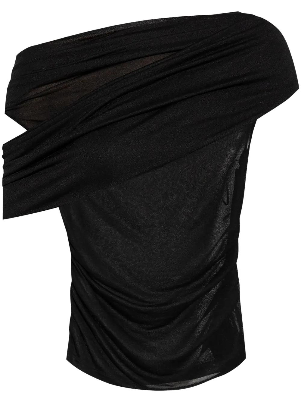 Blumarine 드레이프 탑 | 블랙 | FARFETCH KR