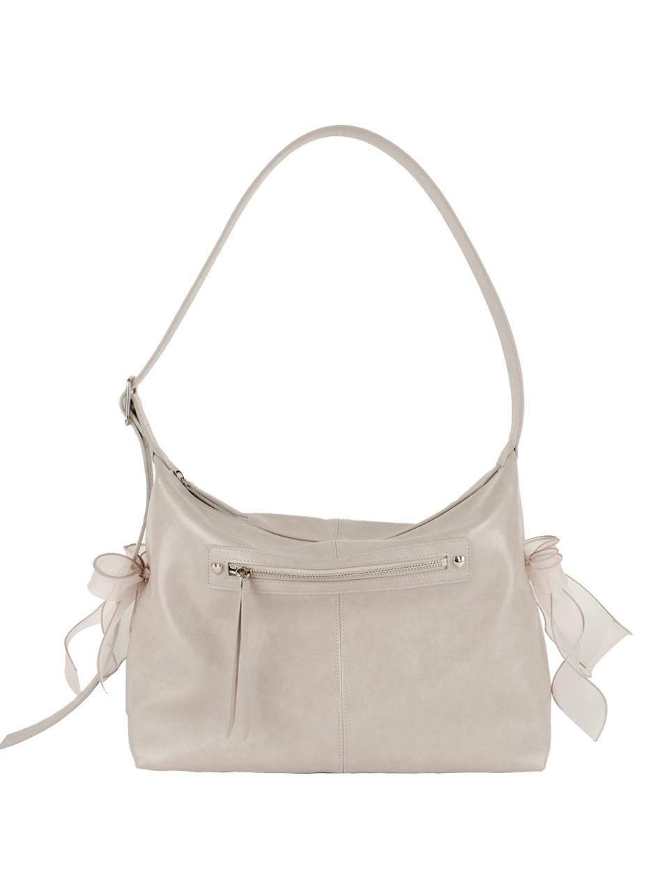 [ 5% OPEN SALE ~11.19 / 11.24 배송시작 ] Pillow ribbon bag_warm grey