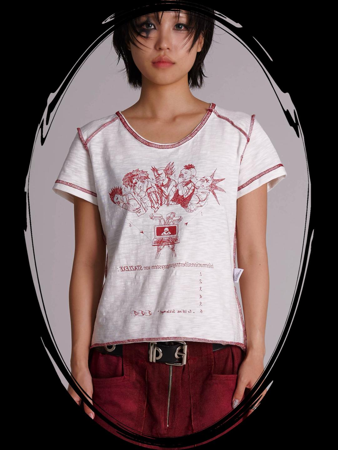 flipped tee B (white)