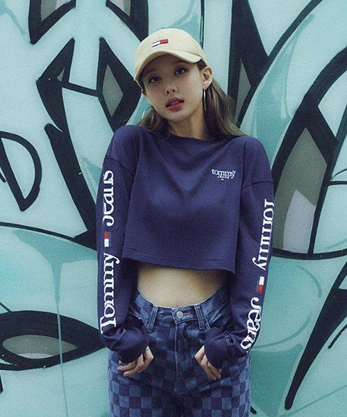 오가닉 코튼 사이드 레터링 티셔츠 (T32C7TTO40TWT1C87)