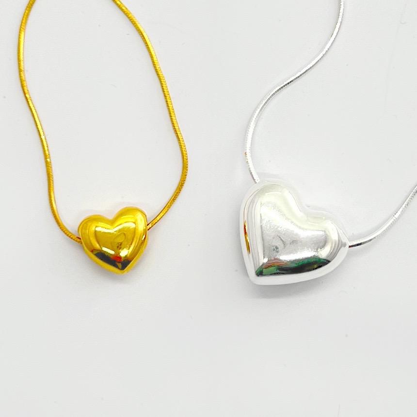 925S Heart Snake Necklace 하트 스네이크 목걸이 2Size