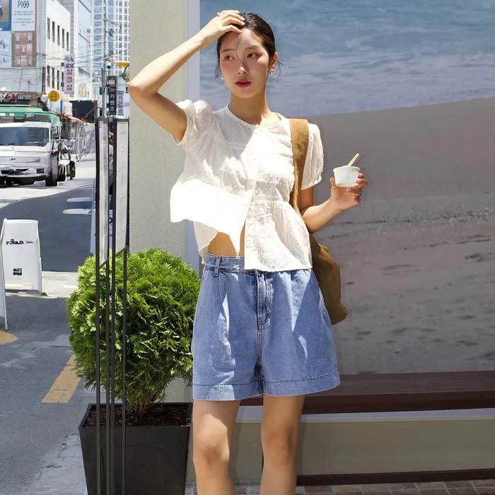 Shirring blouse TISU03BL08_Butter