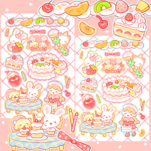 [코튼월드] 생크림케이크 스티커