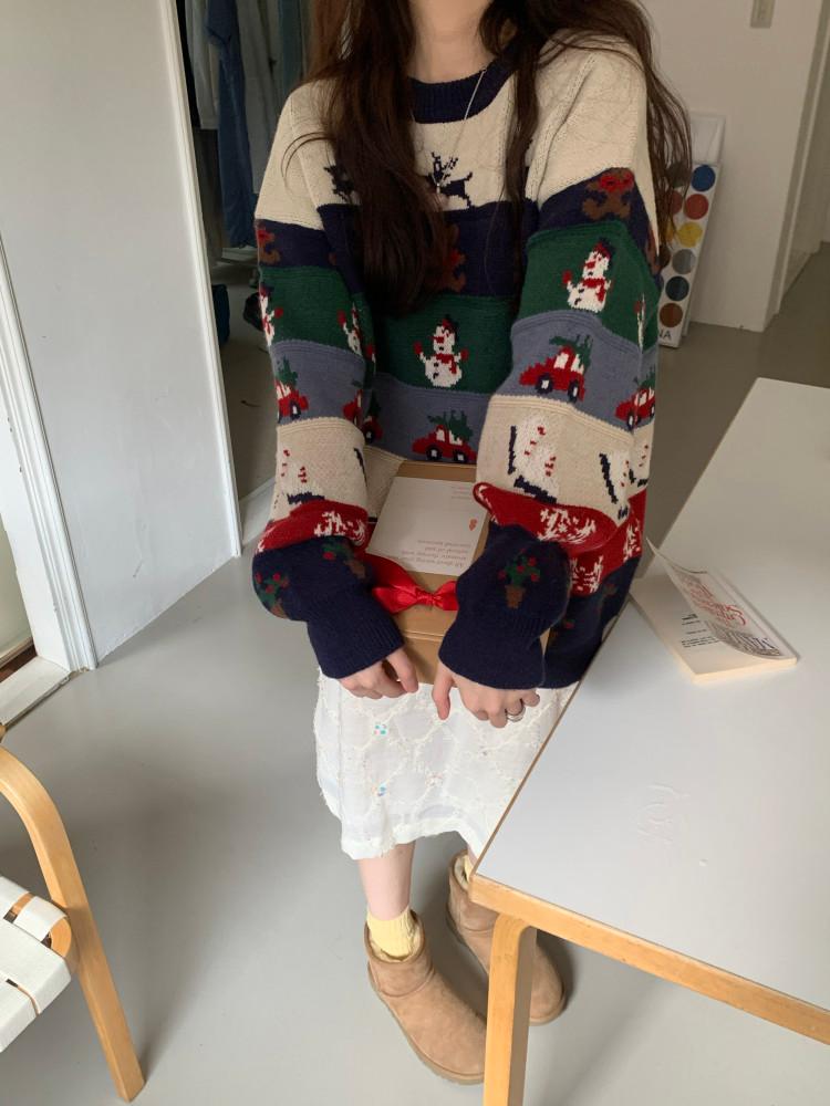 메리 크리스마스 어글리 니트 2color