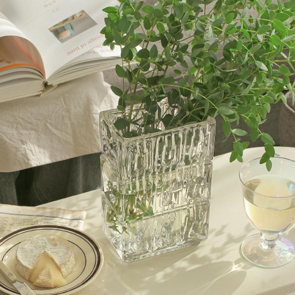 [신상품] 아머 글라스 화병 / 사각 화병 / 스퀘어베이스 / 꽃꽂이 장식