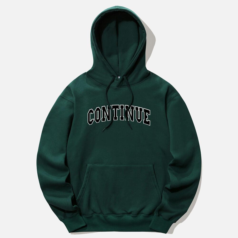 CONTINUE LOGO 후드티 - 그린