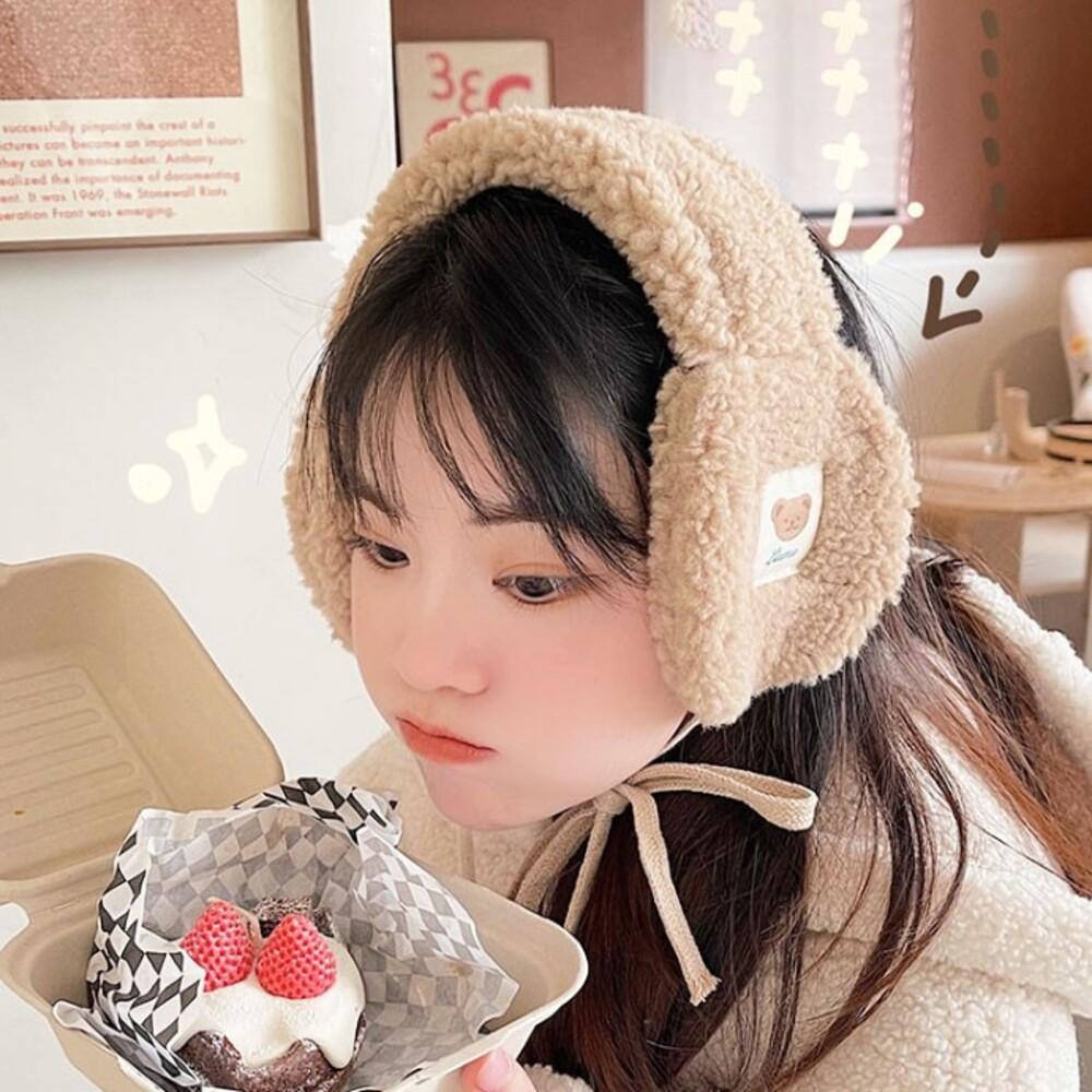 은창]베어 러블리 뽀글이 귀도리 목도리 귀마개 여성 겨울 니트 귀도리 털모자 보온 가을 겨