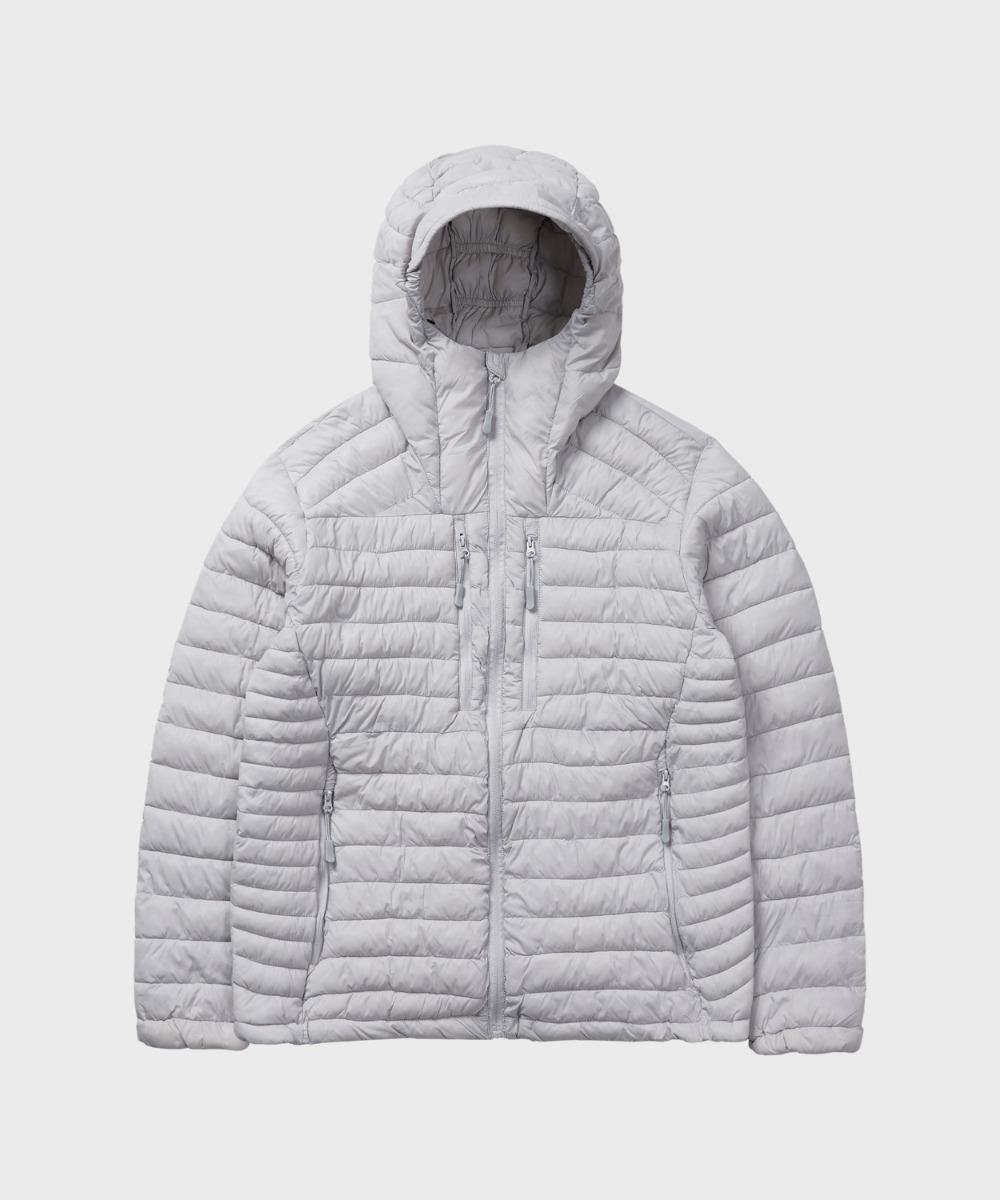 [10/31 예약배송] 에센셜 후디드 라이트 패딩 자켓 [라이트그레이]