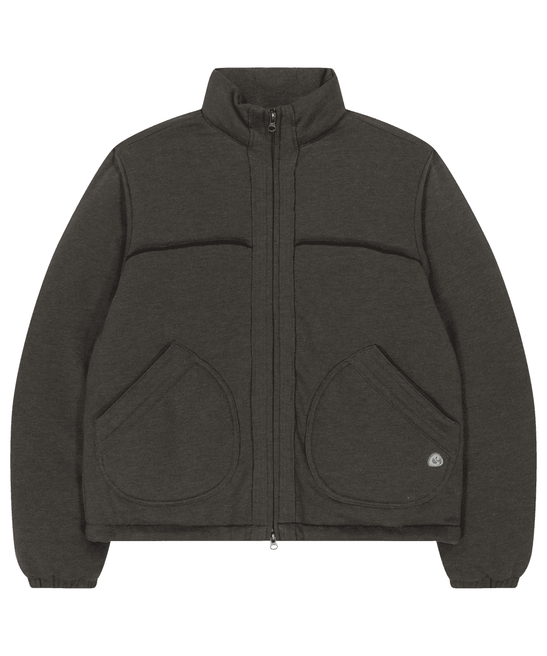 COZY SWEAT DOWN JACKET MELANGE BROWN