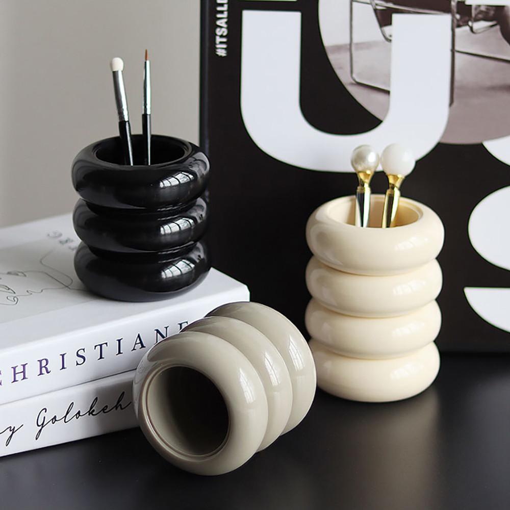 면봉 이쑤시개 케이스 치실통 수납 보관 화장솜 유럽 바우하우스 정리함