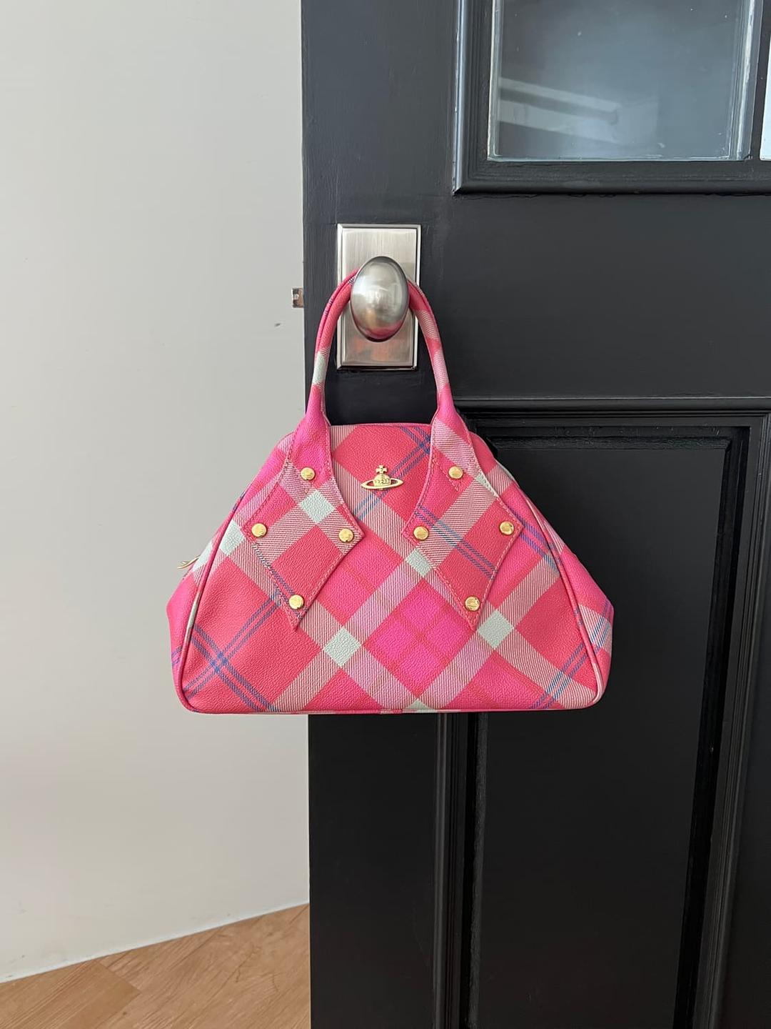 비비안웨스트우드 야스민 체크 토트백 | 후루츠패밀리
