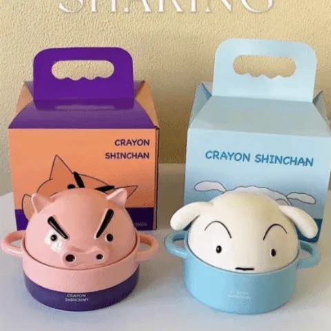 [해외직수입/신상1+1할인] 부리부리대마왕 흰둥이 라면그릇 밥그릇 세라믹볼 식기 덮밥그릇 돈부리 냄비 도자기 짱구굿즈 크레용신짱 집들이선물 생일선물 자취템 홈카페 주방