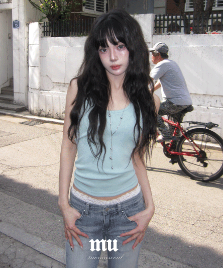 [MADE/바이오워싱🧚‍♂️/부유방커버] MOMU BASIC 골지 홀터넥 나시 - 4color