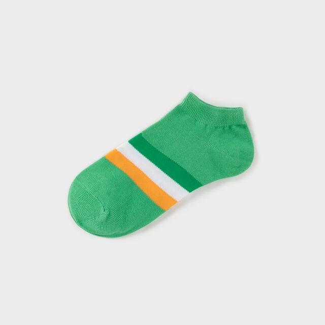 남녀공용 하프 스트라이프 그린 앵클삭스  HM-11-SM