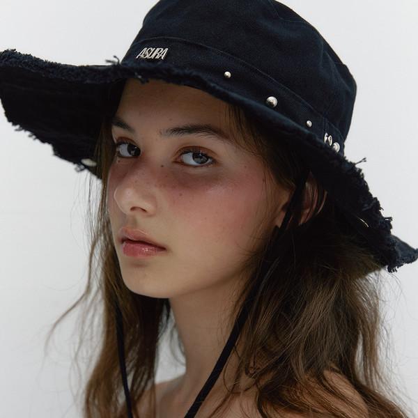 STUD COTTON HAT (BLACK) (5월 16일 예약배송)