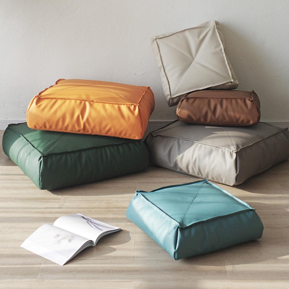 좌식쿠션 편안한 낮은의자 가죽 대방석11컬러 카페 매장 인테리어