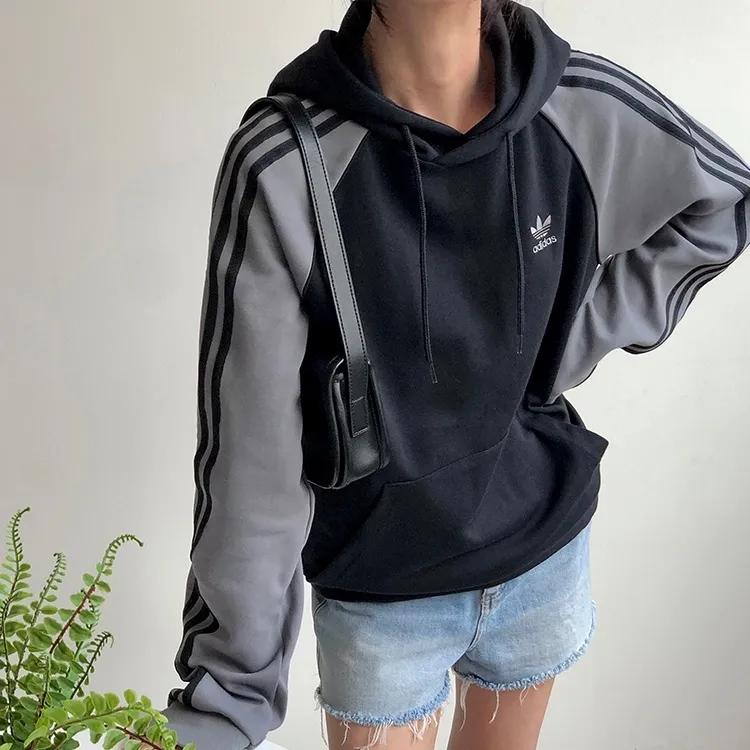 아디다스 남녀공용 레귤러핏 오리지널 SST 차콜 후드티 5822  [미국살롱 단독]