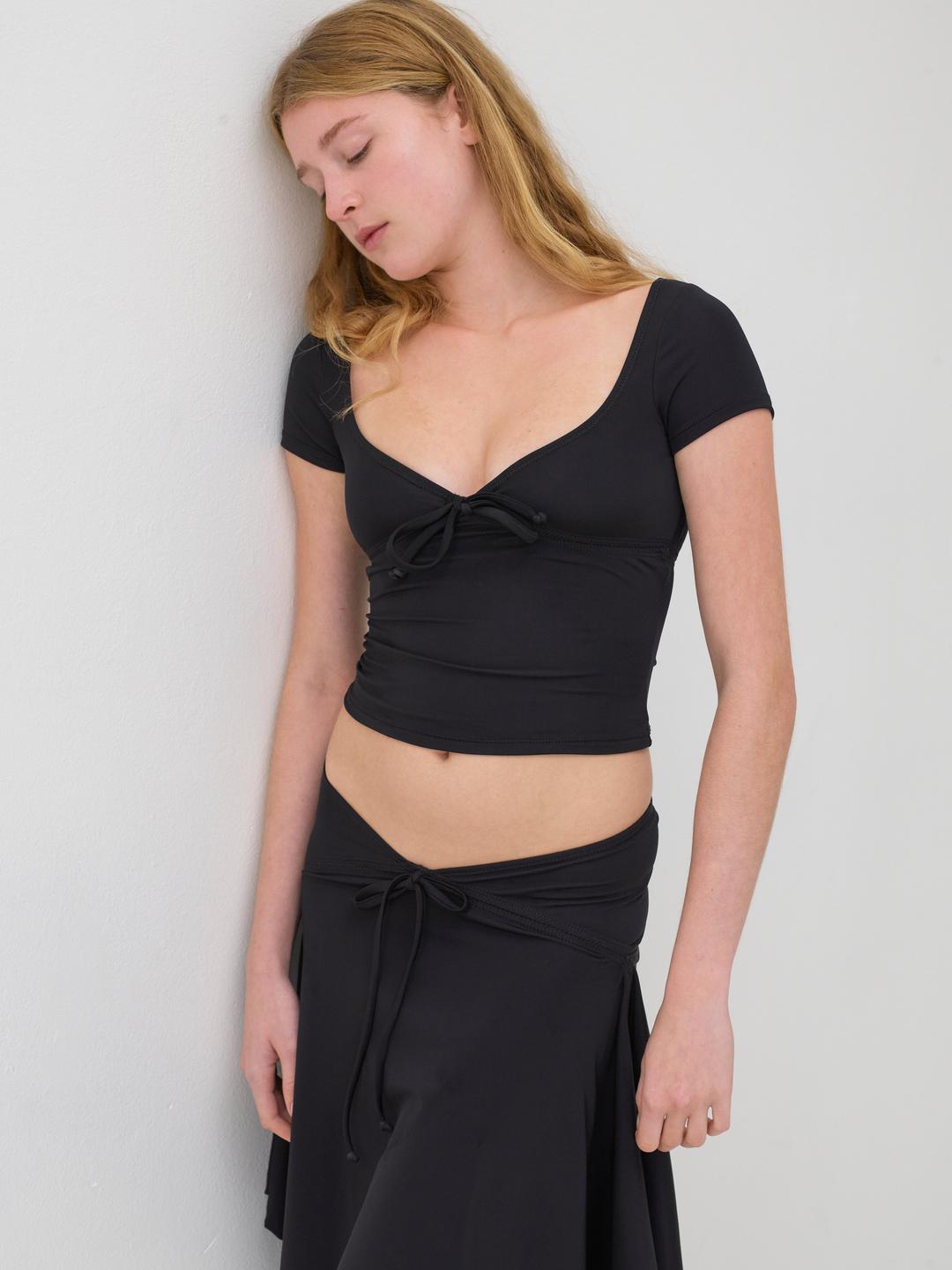 Sweetheart baby tee - black - XS (4-6)