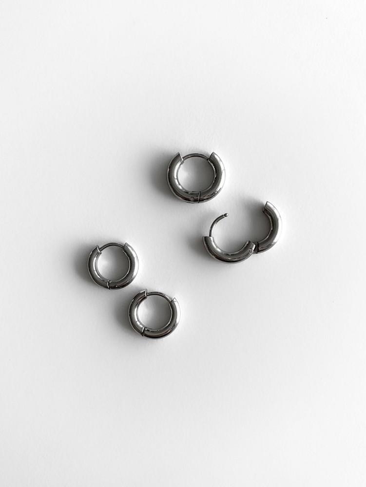 (써지컬/ 2size) bold one touch ring piercing 볼드 귀걸이