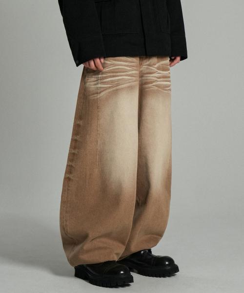 Axel Denim Balloon Pants Beige