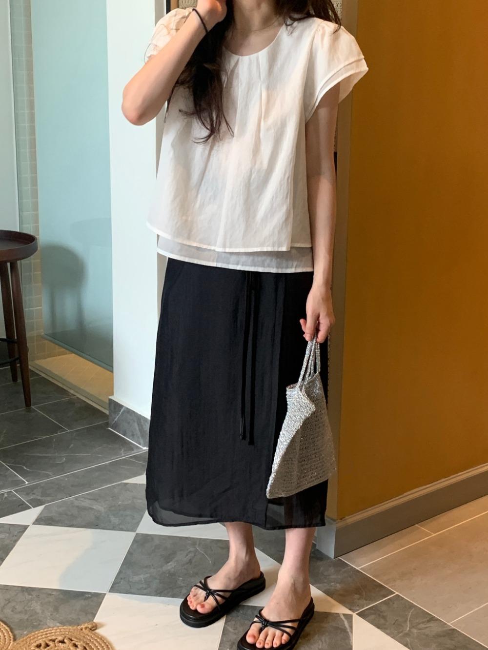 이프 레이어 블라우스 (3colors)