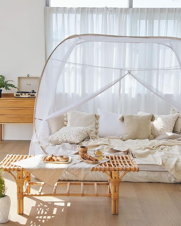 더욱 넓어진 사각 원터치모기장 퓨어