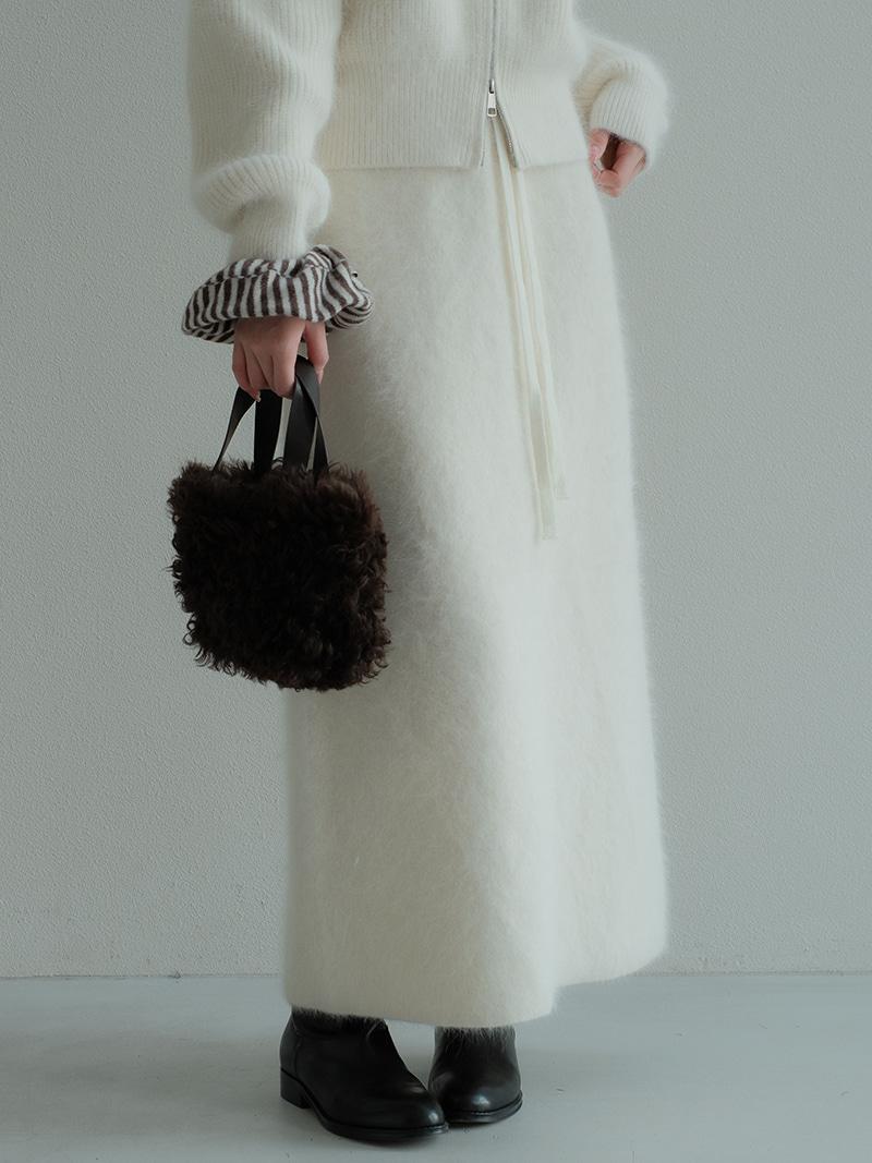 [반티아312] 앙고라 밴딩 롱 스커트