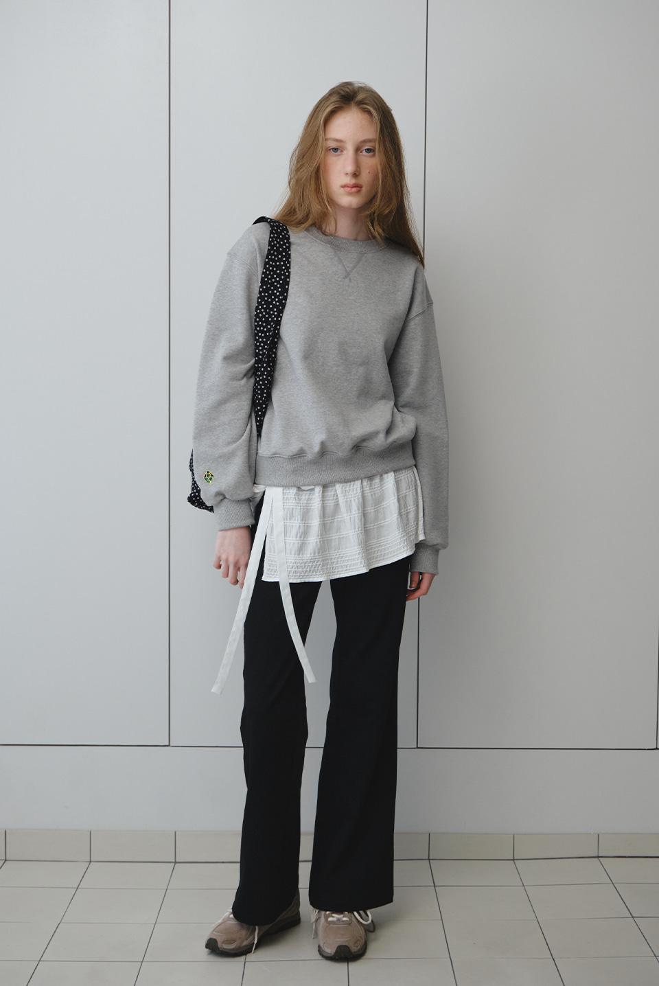 layered sweatshirt - grey