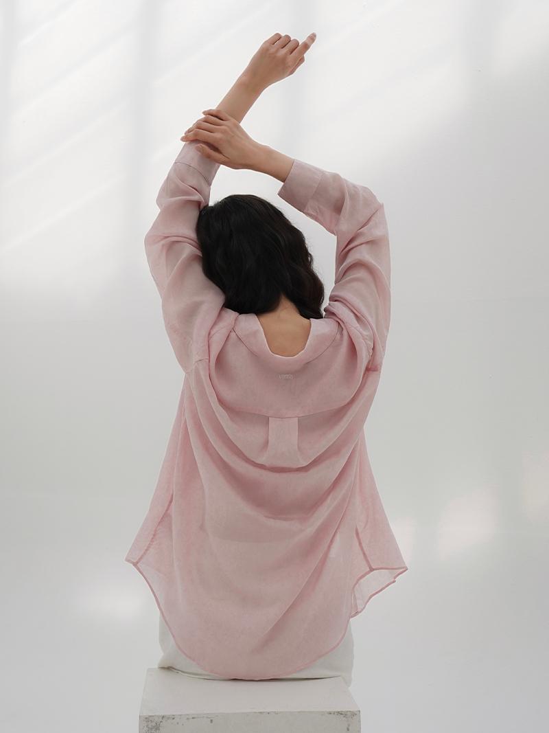 [반티아202] 루즈핏 실키 쉬폰 셔츠