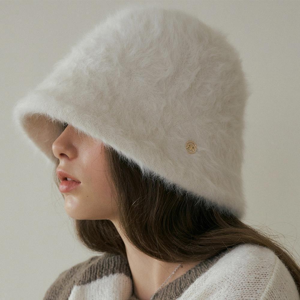 DRO LOGO SOFT BUCKET HAT WHITE