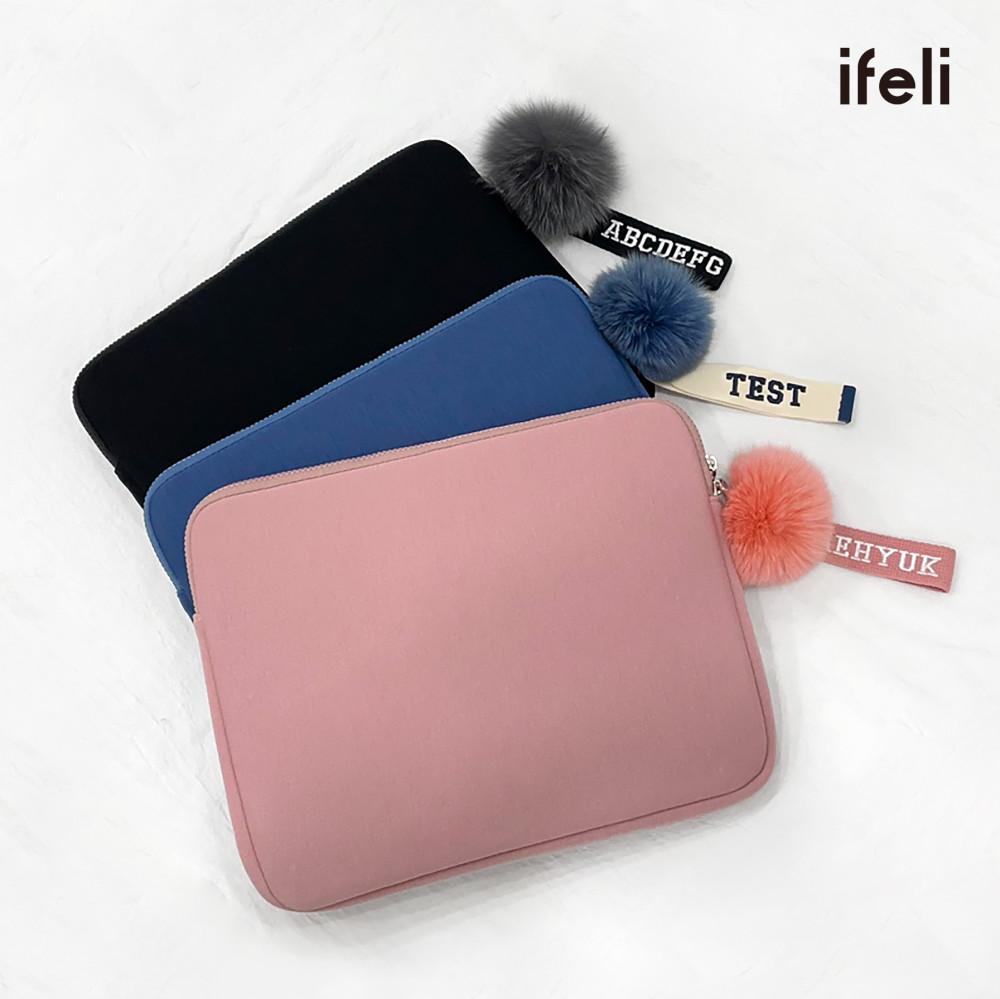 아이패드 파우치 주문제작 자수 케이스 아이펠리 커스텀 이니셜 M