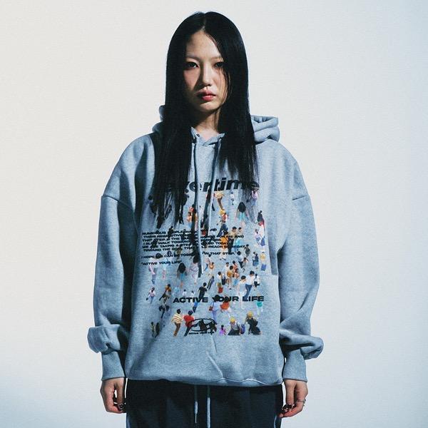 22 시티즌 후드 - 그레이