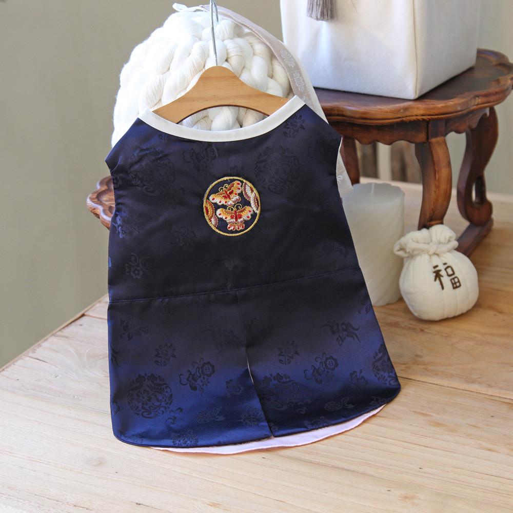 강아지 고양이 비단 도령 나비 패치 저고리 한복