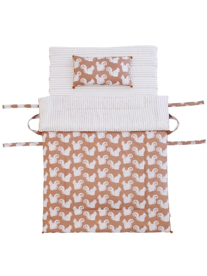 [Exclusive] POPOLATTE 낮잠 SET 포포라떼 모달 낮잠세트(베개솜+낮잠가방) [브라운]