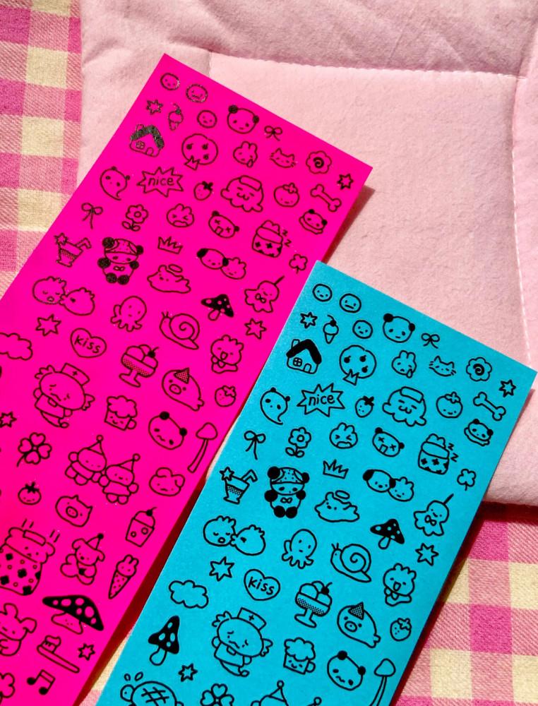 Good night sheep little things 블루 형광 스티커