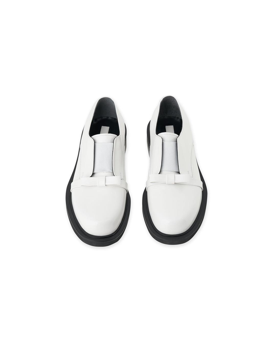 Gabriel Patent Derby Shoes (White)
