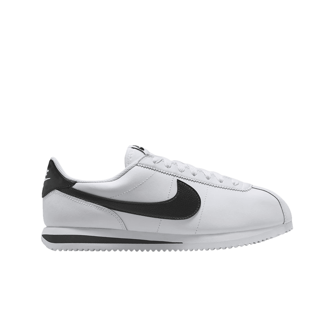 (W) Nike Cortez Leather White Black