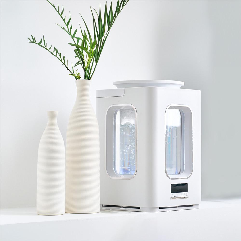 한일 스퀘어 유리 세라믹 물멍 무드등 가열식 가습기