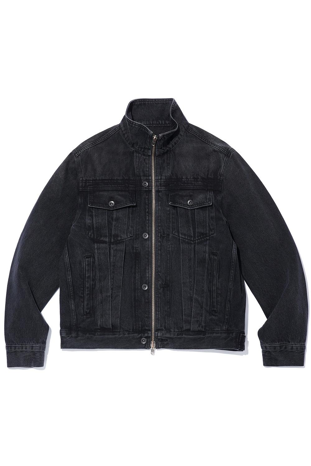 DENIM TRUCKER JACKET black